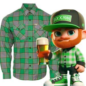 NEW LIMITED EDITION: DIXXON “Auld Pub” MEN’S LARGE FLANNEL SHIRT